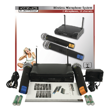 KN-MICW610 Draadloos microfoonsysteem met twee microfoons Verpakking foto